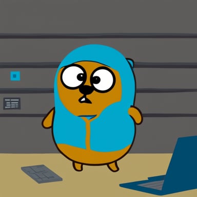 Go blue gopher as Kenny in South Park.