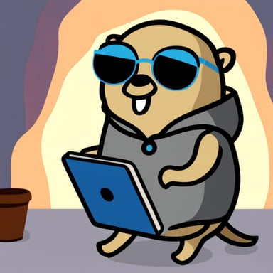 Go Blue Gopher as Hackerman Gopher