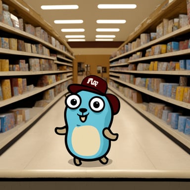 Go Blue Gopher goes to the mall.