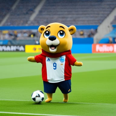 Go Blue Gopher at Euro 2024 football in Berlin.