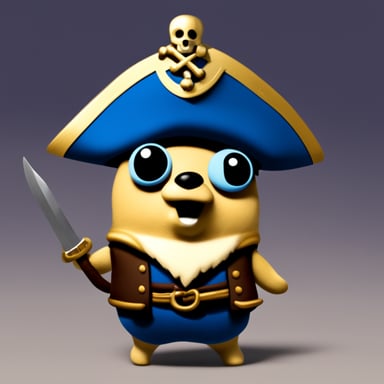 Go blue gopher as a pirate.