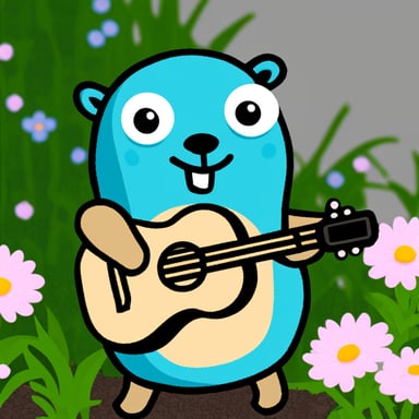 Go Blue Gopher in flowers