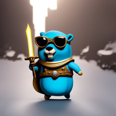 Go blue gopher as Paladin gopher
