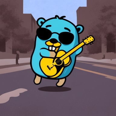 Go blue gopher loves rock and roll.