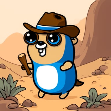 Israeli colored Go Blue Gopher