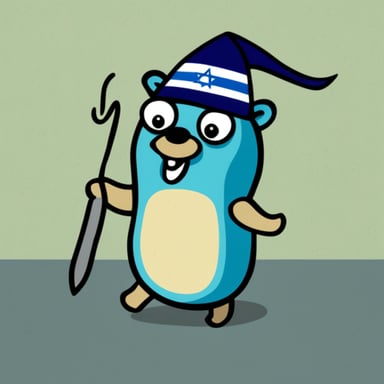 Go blue gopher as Israeli flag gopher.