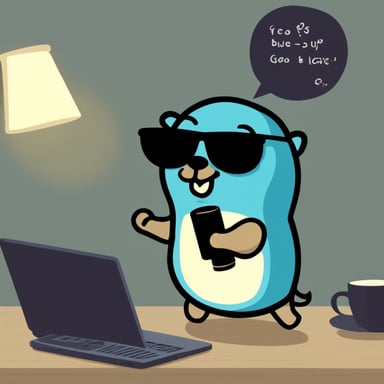 Go Blue Gopher eats Java programming language.