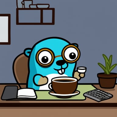 Go Blue Gopher eats Java programming language.