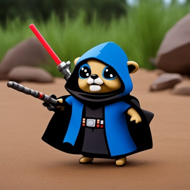 Go Blue Gopher as a Sith in Star Wars.