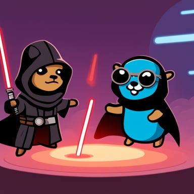 Go Blue Gopher as a Sith in Star Wars.