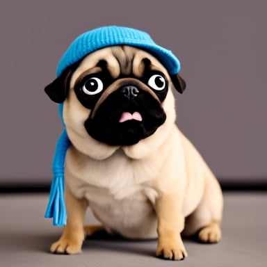 Go Blue Gopher as a girl pug dog named Livi