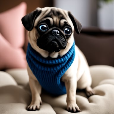 Go Blue Gopher as a dog of breed pug named Livi.