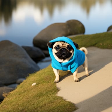 Go Blue Gopher as a dog of breed pug named Livi.