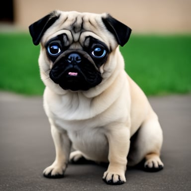 Go Blue Gopher as a dog of breed pug named Livi.