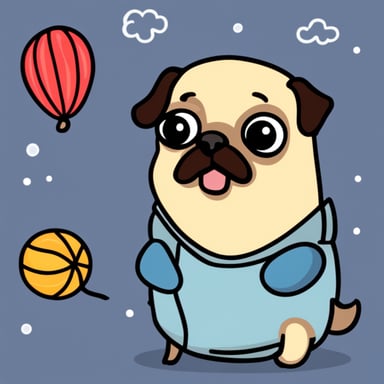 Go blue gopher as big pug named Livi