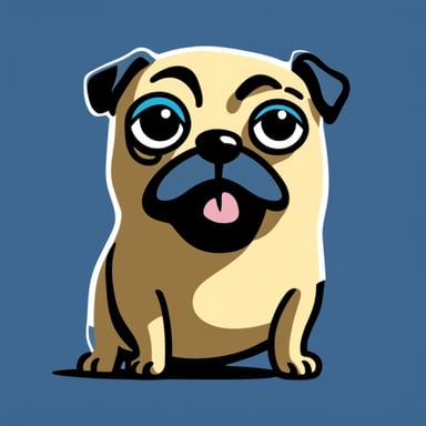 Go blue gopher as big pug named Livi