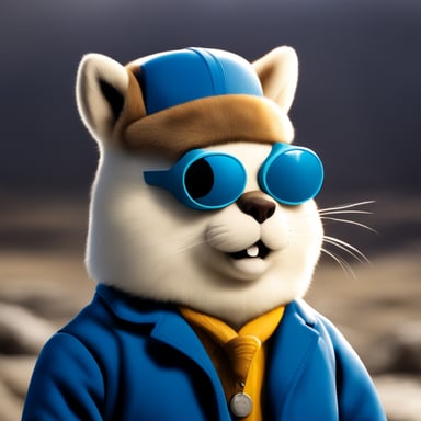Go blue gopher as Siberian wildcat