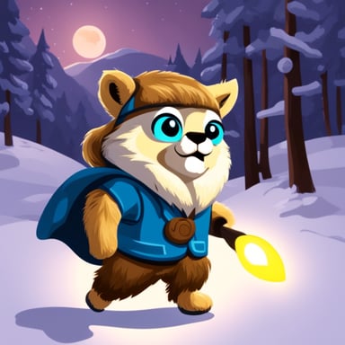 Go blue gopher as Siberian wildcat