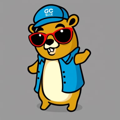 Go Blue Gopher as the cricket bowler.