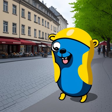 Go Blue Gopher in Linz.