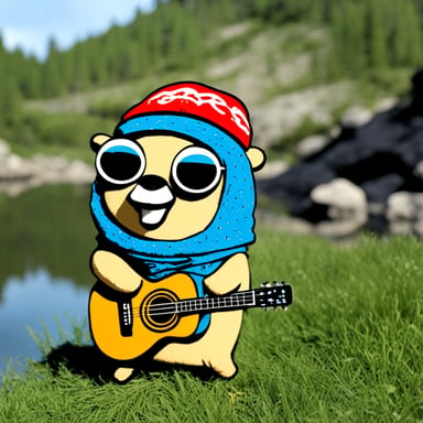 Go blue gopher as hippie gopher.