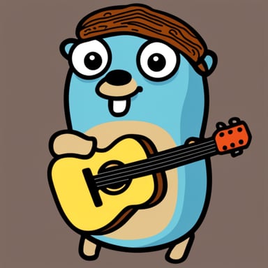 Go blue gopher as hippie gopher.