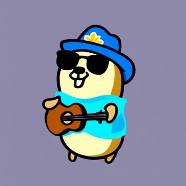Go blue gopher as hippie gopher.
