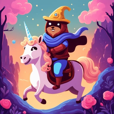 Go Blue Gopher riding a unicorn.
