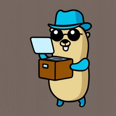 Go Blue Gopher answering a form