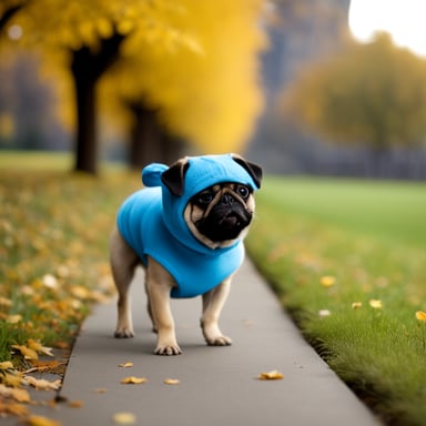 Go Blue Gopher as Pug Dog Livi