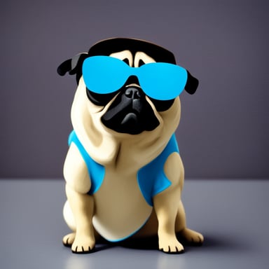 Go Blue Gopher as Pug Dog Livi