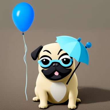 Go Blue Gopher as Pug Dog Livi