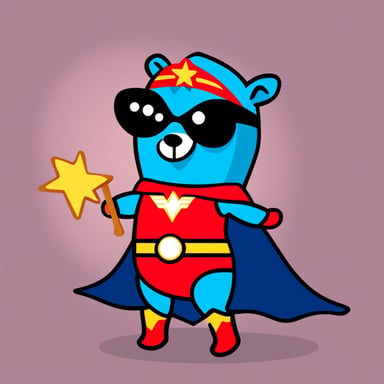 Go blue gopher as Wonder Woman