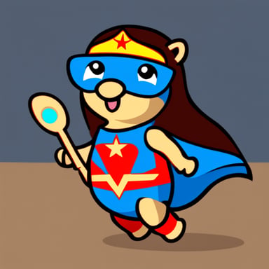 Go blue gopher as Wonder Woman
