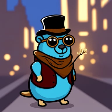 Go blue gopher as Sherlock Holmes