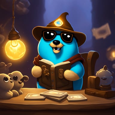 Go Blue Gopher playing Hearthstone.