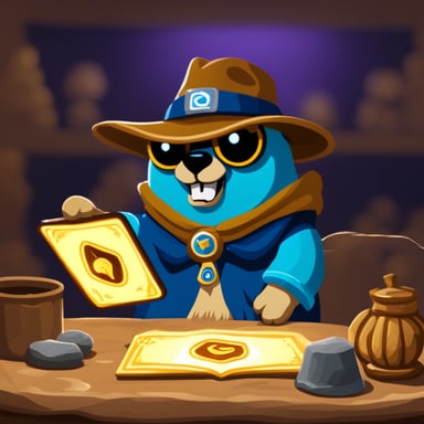 Go Blue Gopher playing Hearthstone.