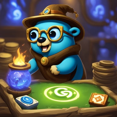 Go Blue Gopher playing Hearthstone, the Blizzard card game.
