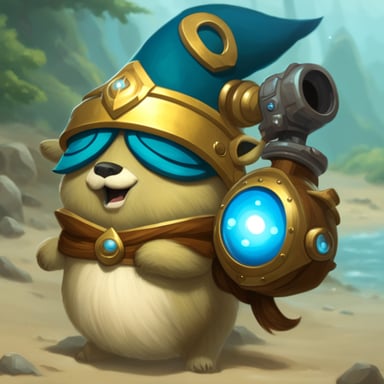 Go blue gopher as Nautilus, the League of Legends champion.