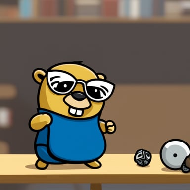 Go Blue Gopher doing jiu jitsu, choking a bug.