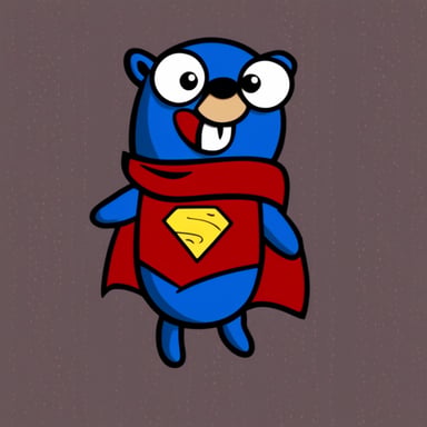Go Blue Gopher as Superman.