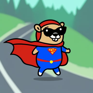 Go Blue Gopher as Superman.