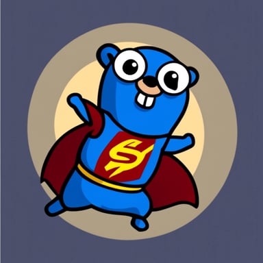 Go Blue Gopher as Superman.
