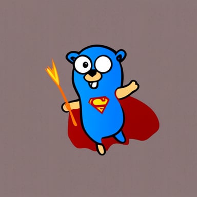 Go Blue Gopher as Superman.