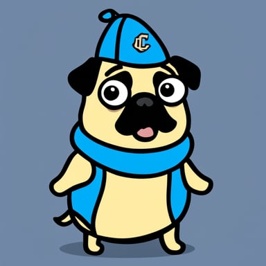 Go Blue Gopher as Livi the pug.