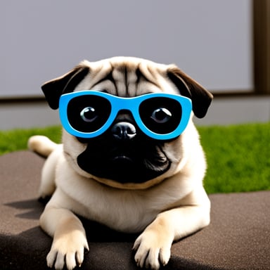 Go Blue Gopher as Livi the pug.