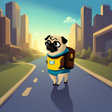Go Blue Gopher as Livi the pug girl