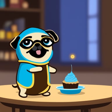Go Blue Gopher as Livi the pug girl