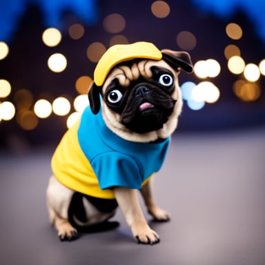 Go Blue Gopher as Livi the girl Pug