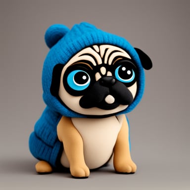 Go Blue Gopher as Livi, the girl pug, with her name written
